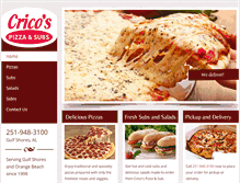 Tablet Screenshot of cricospizzaandsubs.com